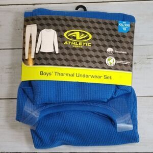 Boys Thermal Underwear Pajama Long Sleeve Shirt & Pants 2pc Set